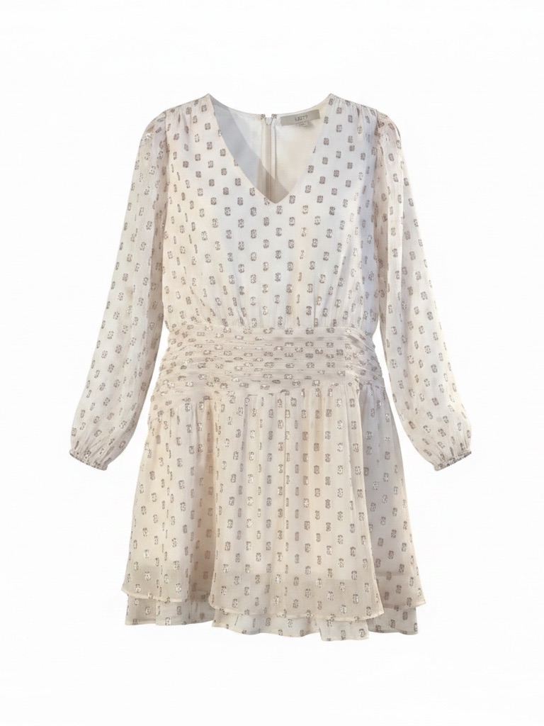 Nwt Loft Shimmer Clip Shirred Mini Dress, 10